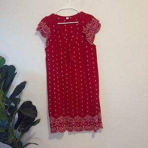 Old Navy Red Mini Dress with White Accents